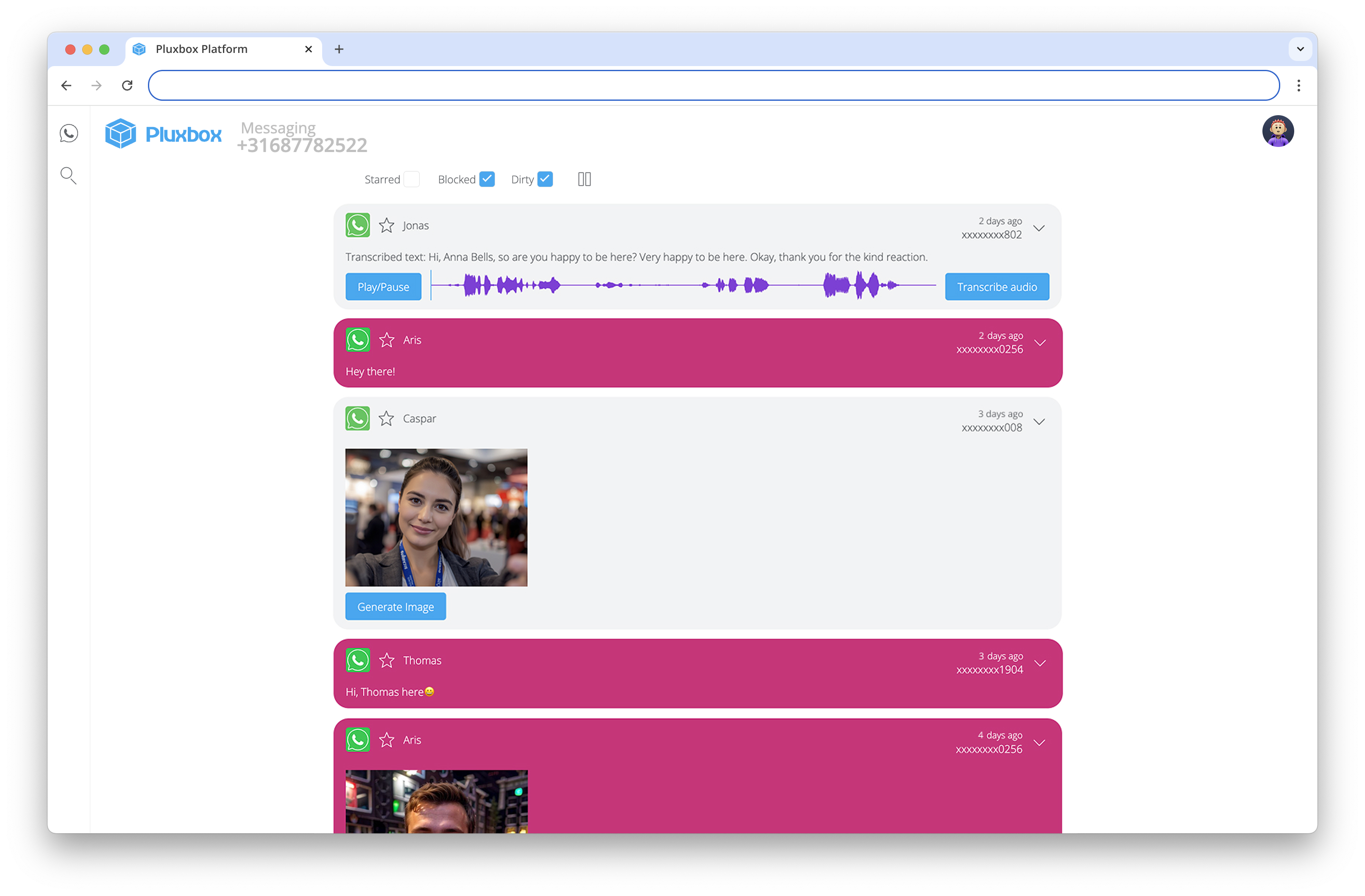 Screenshot of Pluxbox's interactive social platform solution interface